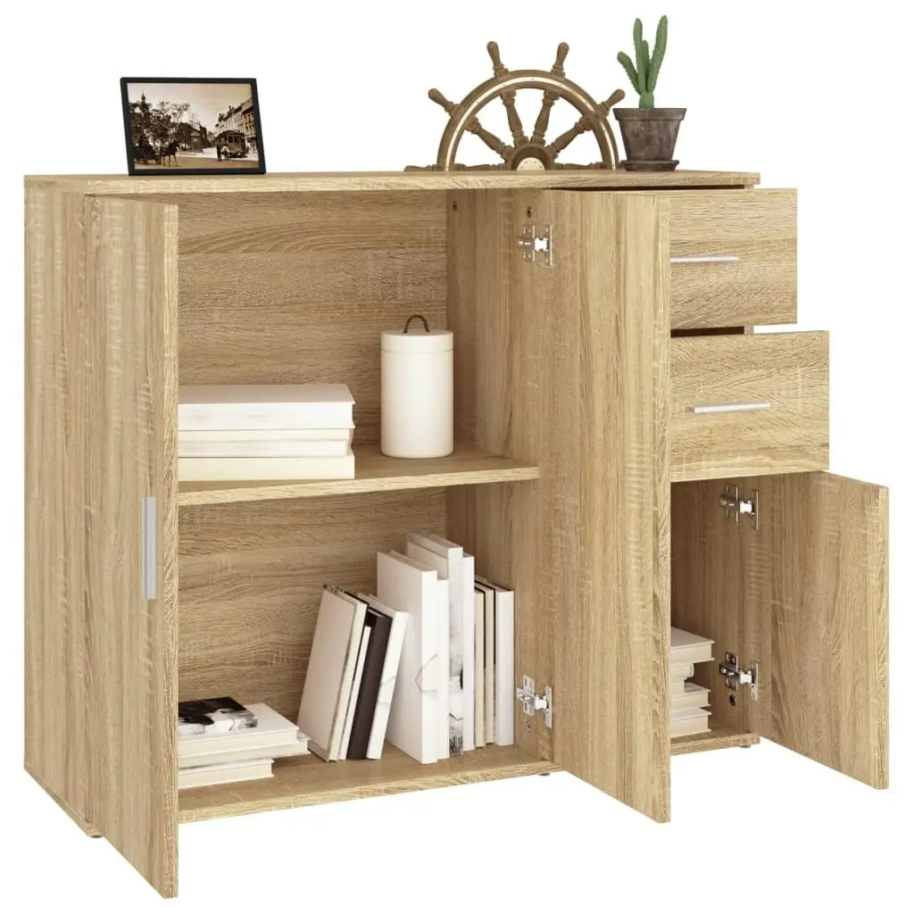 Sideboard Sonoma Oak 91x29.5x75 cm Engineered Wood 823272