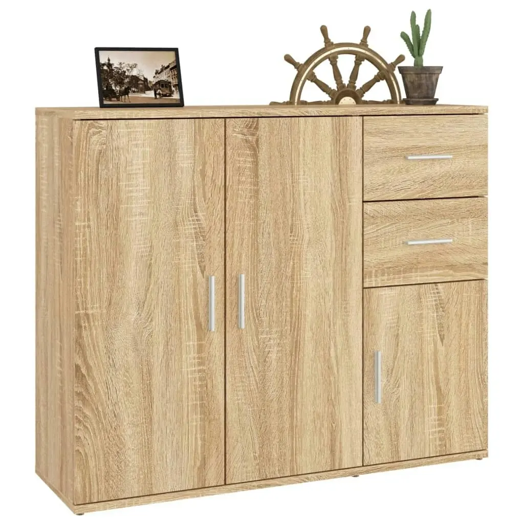 Sideboard Sonoma Oak 91x29.5x75 cm Engineered Wood 823272