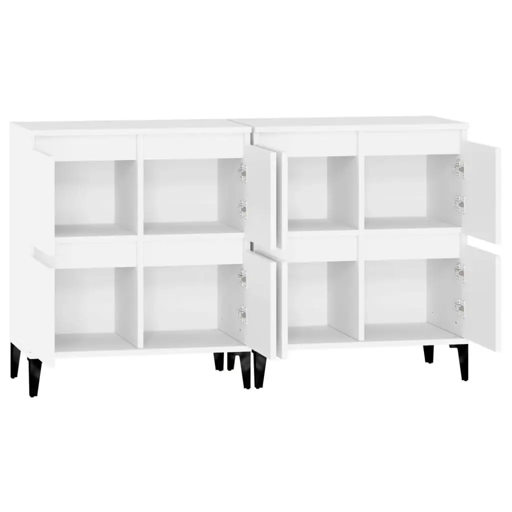 Sideboards 2 pcs White 60x35x70 cm Engineered Wood 3185759