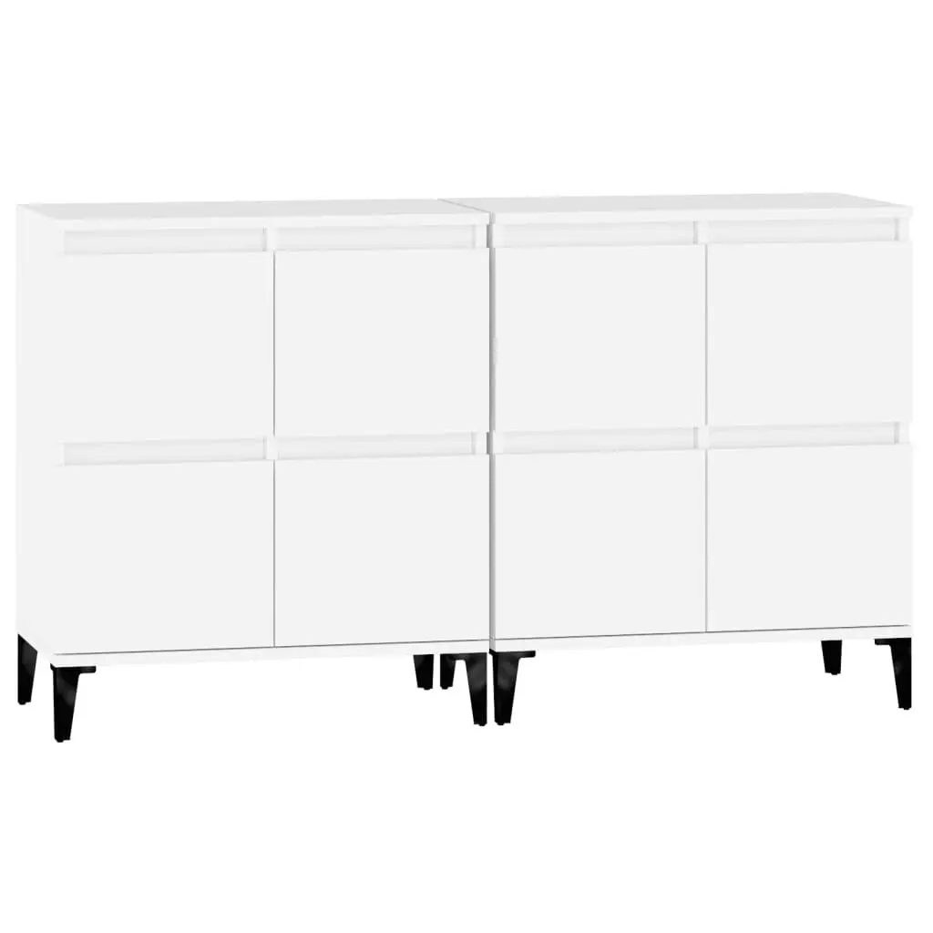 Sideboards 2 pcs White 60x35x70 cm Engineered Wood 3185759