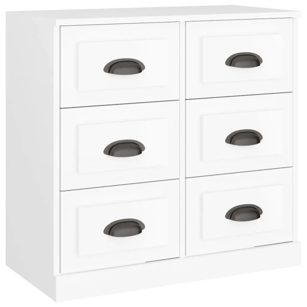 Sideboards 2 pcs White Engineered Wood 3185279