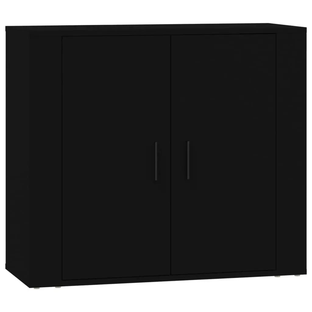 Sideboards 3 pcs Black Engineered Wood 3185416