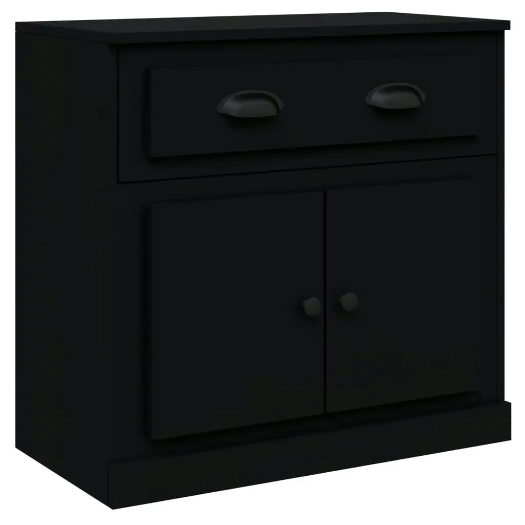 Sideboards 3 pcs Black Engineered Wood 3185272