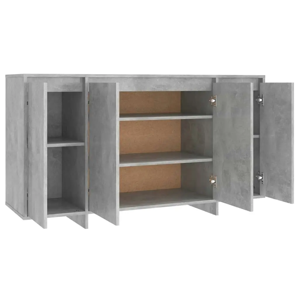 Sideboard Concrete Grey 135x41x75 cm Engineered Wood 809597