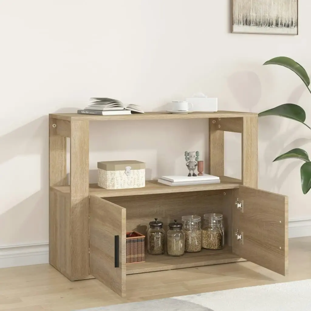 Sideboard Sonoma Oak 80x30x60 cm Engineered Wood 819455