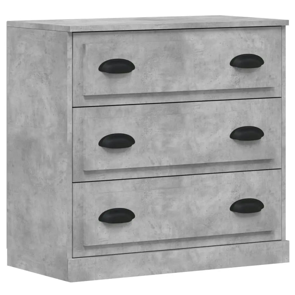 Sideboards 3 pcs Concrete Grey Engineered Wood 3185251