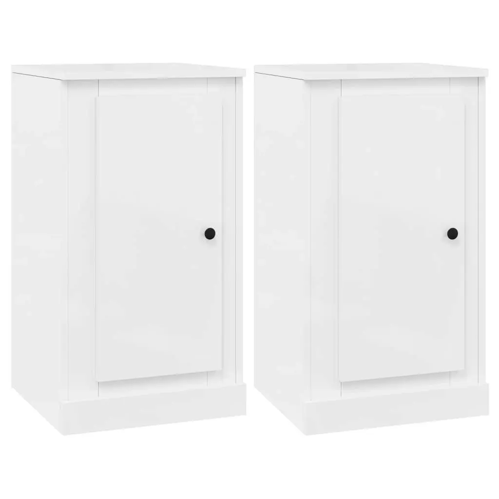 Sideboards 3 pcs High Gloss White Engineered Wood 3185249