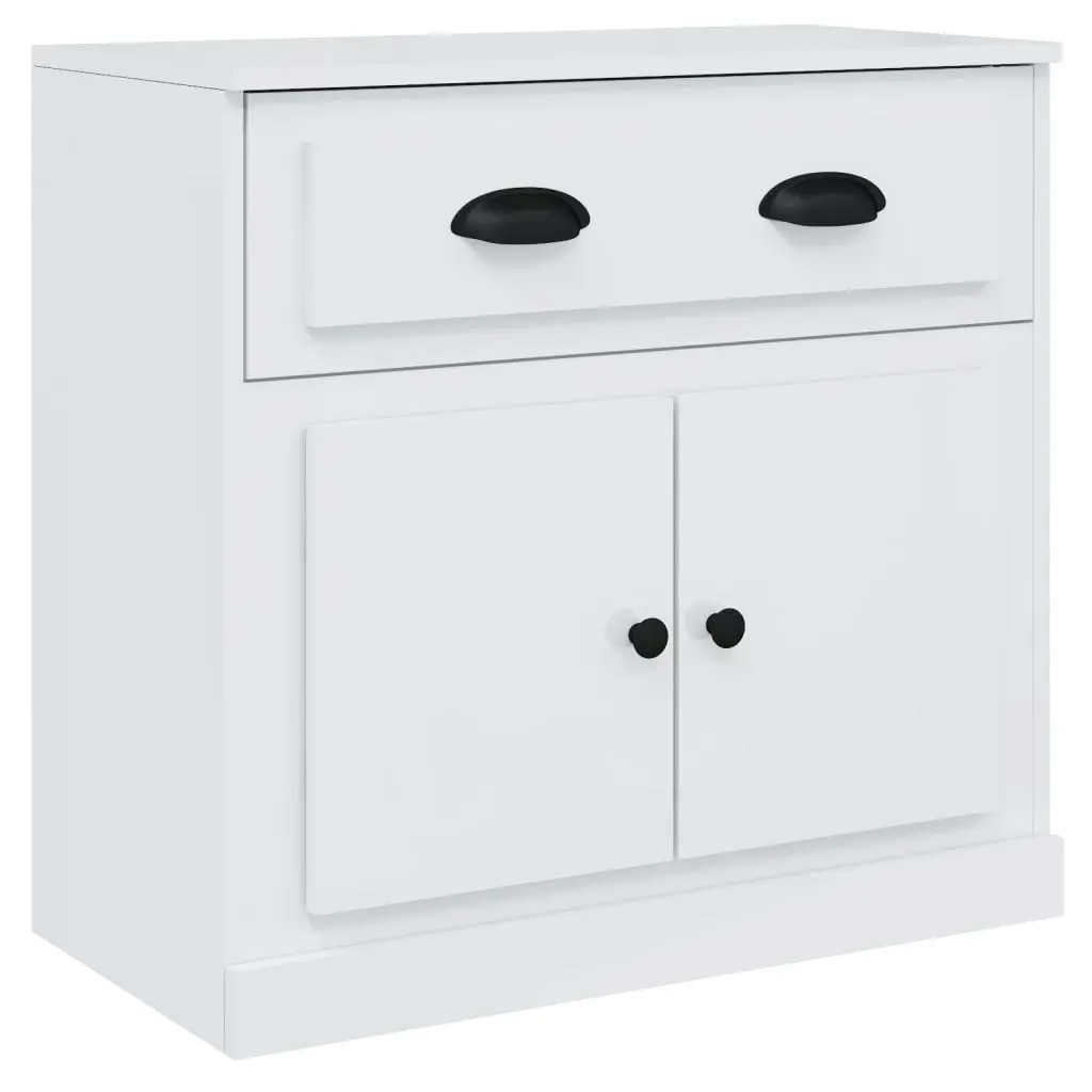 Sideboards 3 pcs High Gloss White Engineered Wood 3185273