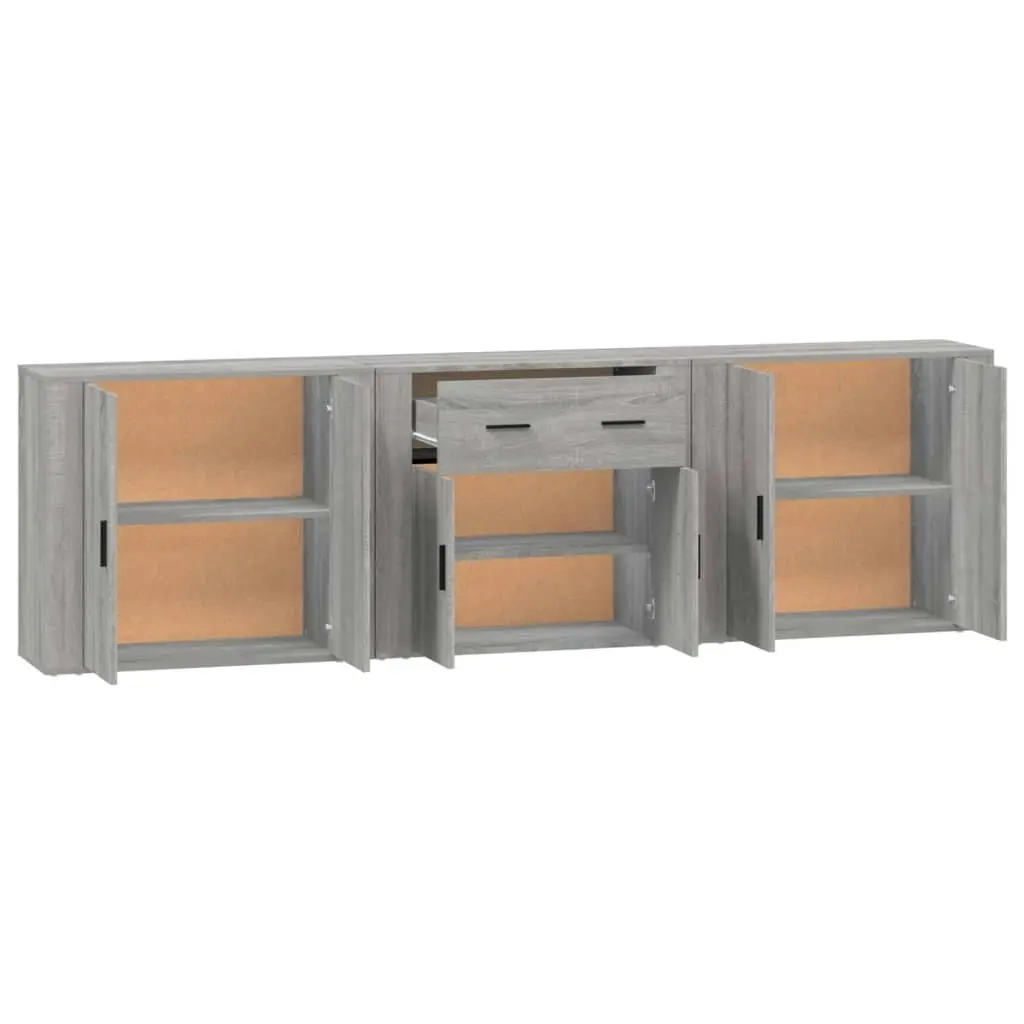 Sideboards 3 pcs Grey Sonoma Engineered Wood 3185421