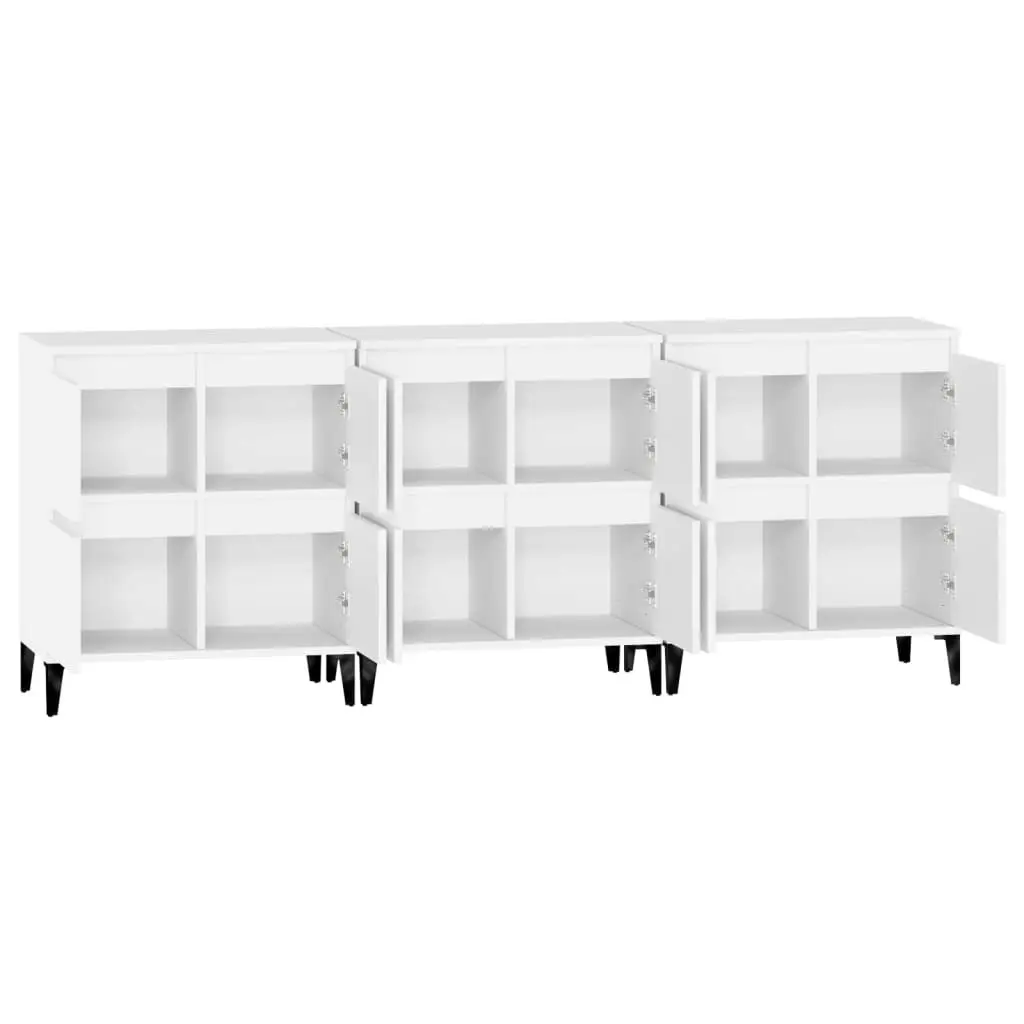 Sideboards 3 pcs White 60x35x70 cm Engineered Wood 3185775