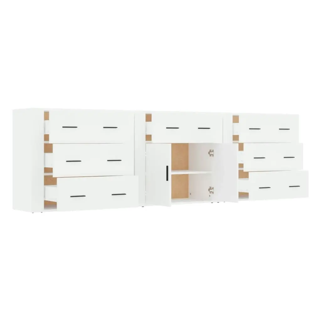 Sideboards 3 pcs White Engineered Wood 3185423