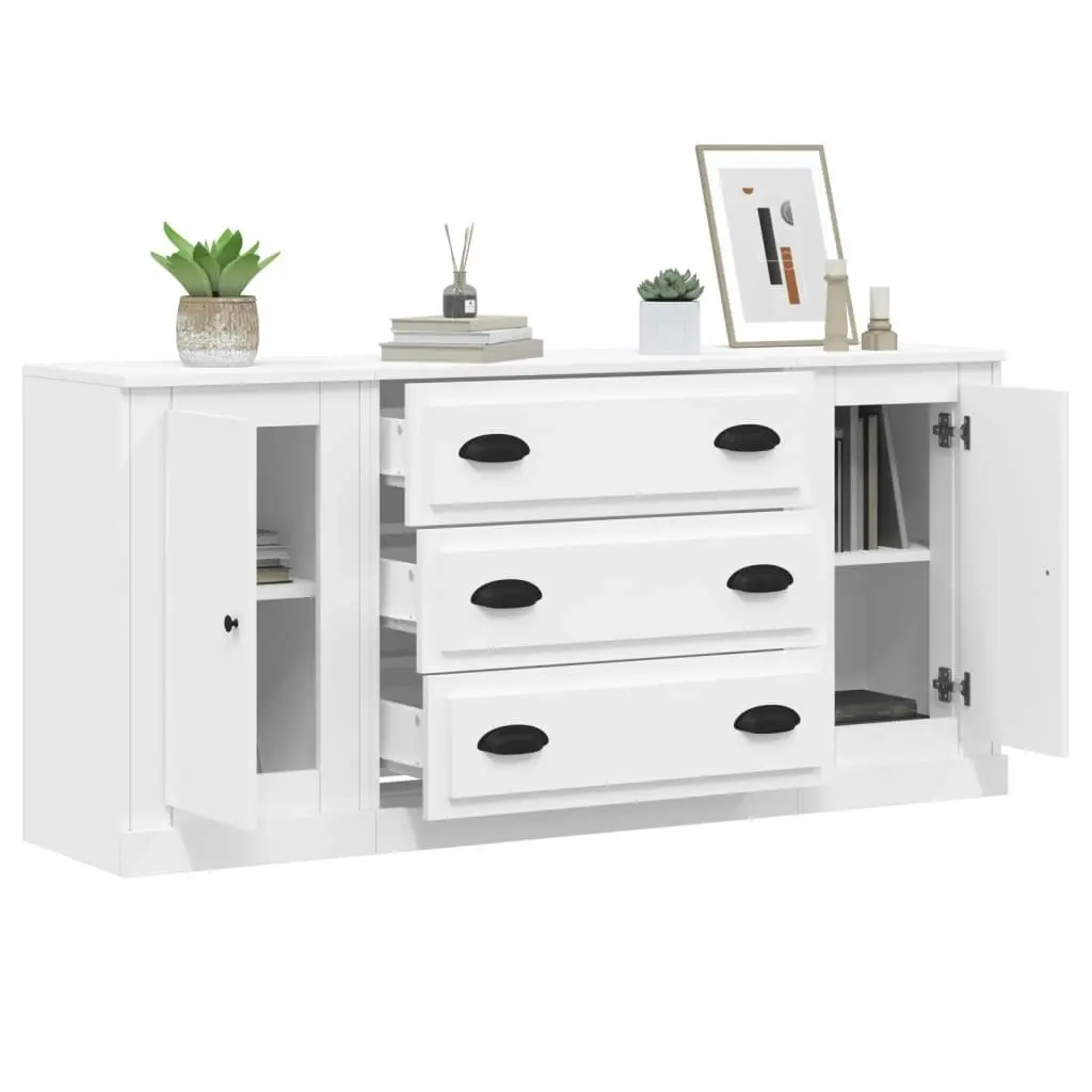 Sideboards 3 pcs White Engineered Wood 3185247