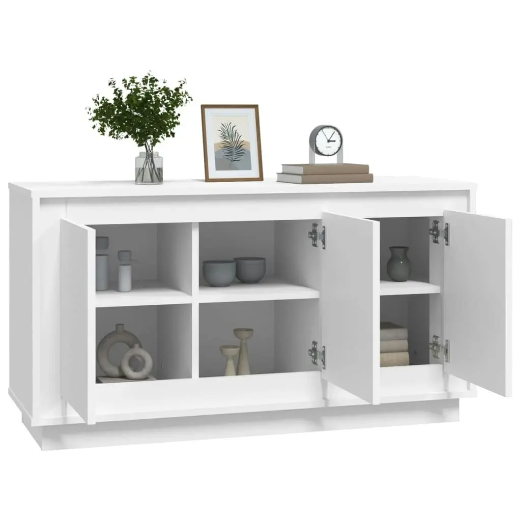 Sideboard White 102x35x55 cm Engineered Wood 831885