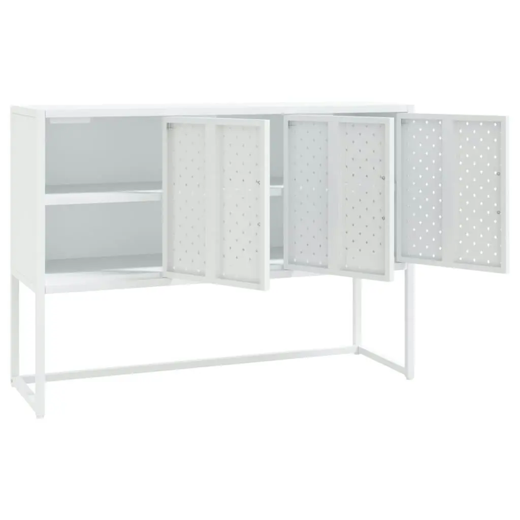 Sideboard White 105x35x75 cm Steel 335869