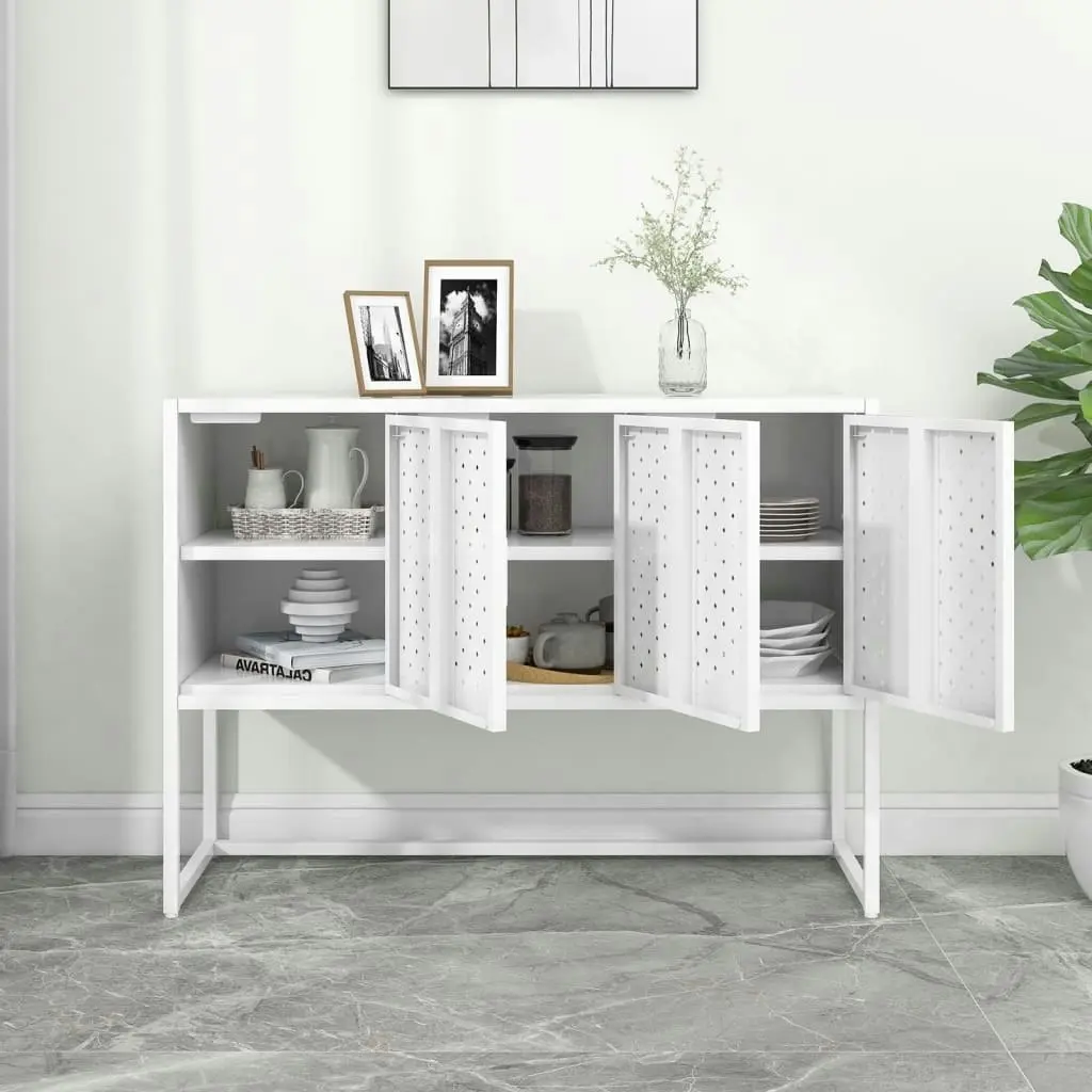 Sideboard White 105x35x75 cm Steel 335869