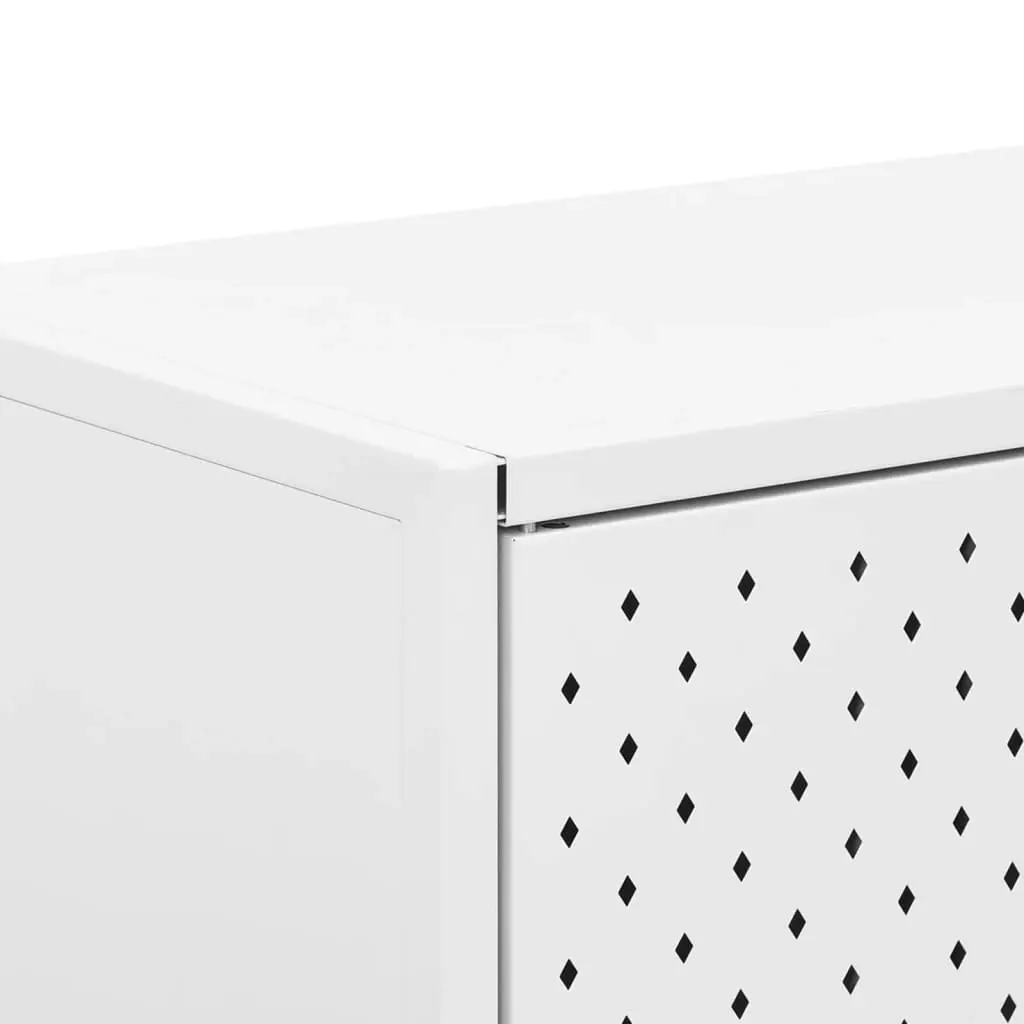 Sideboard White 105x35x75 cm Steel 335869