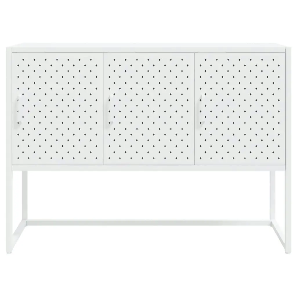 Sideboard White 105x35x75 cm Steel 335869