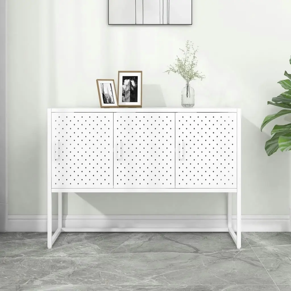 Sideboard White 105x35x75 cm Steel 335869