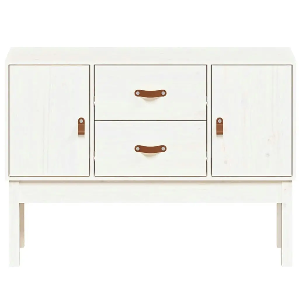 Sideboard White 110x40x78 cm Solid Wood Pine 823525