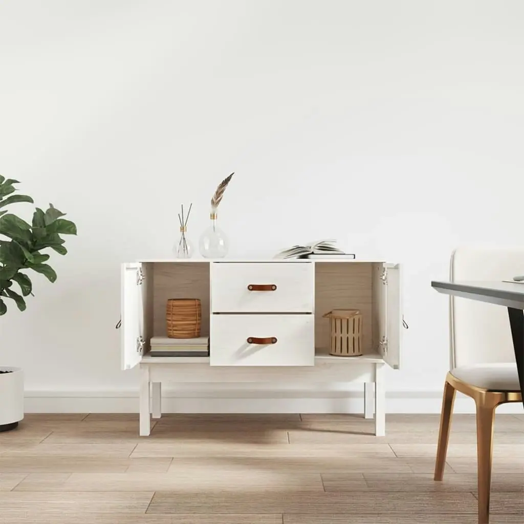 Sideboard White 110x40x78 cm Solid Wood Pine 823525