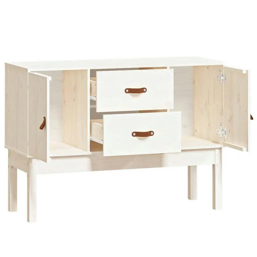 Sideboard White 110x40x78 cm Solid Wood Pine 823525