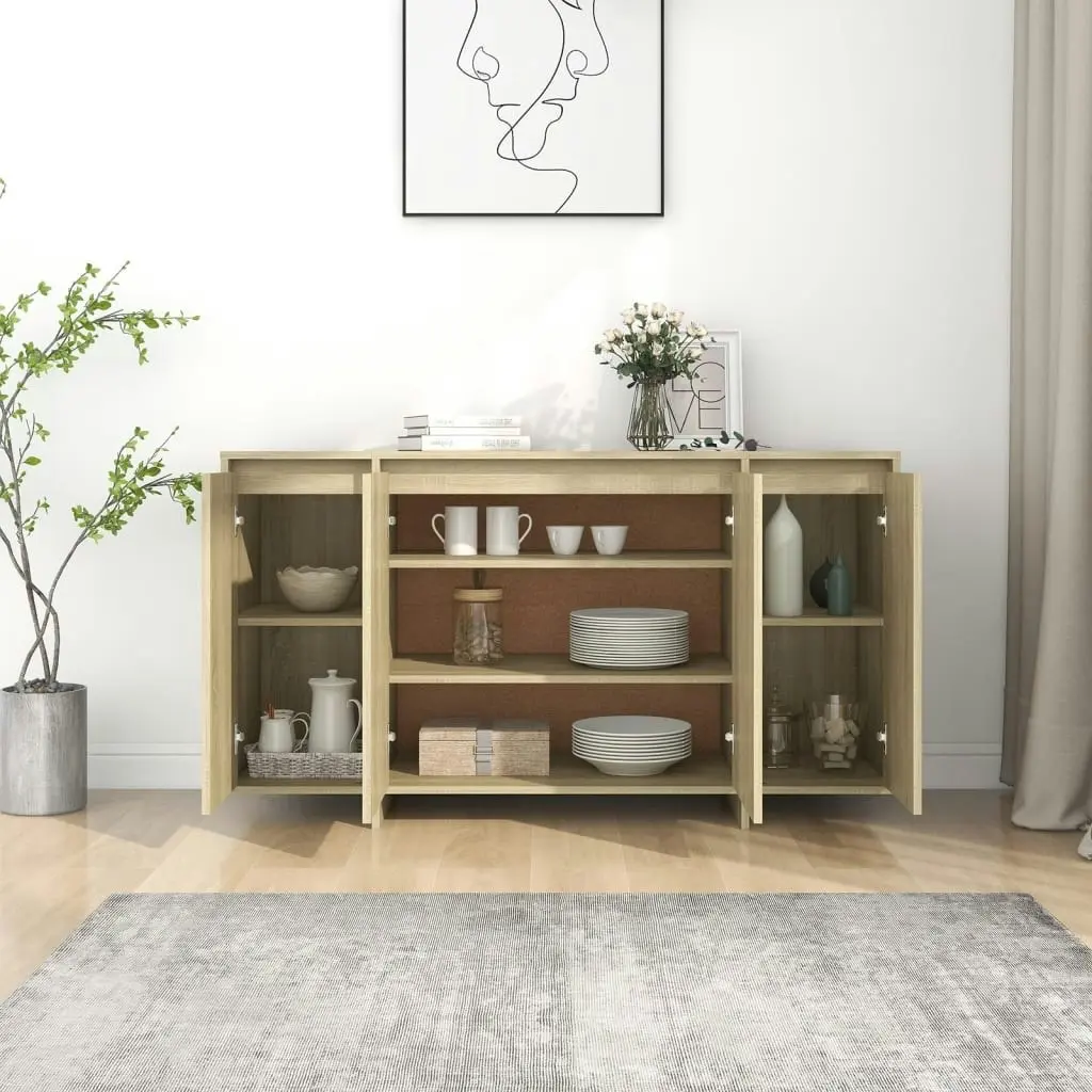 Sideboard Sonoma Oak 135x41x75 cm Engineered Wood 809596