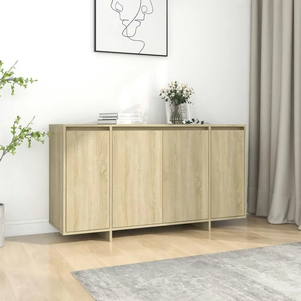 Sideboard Sonoma Oak 135x41x75 cm Engineered Wood 809596