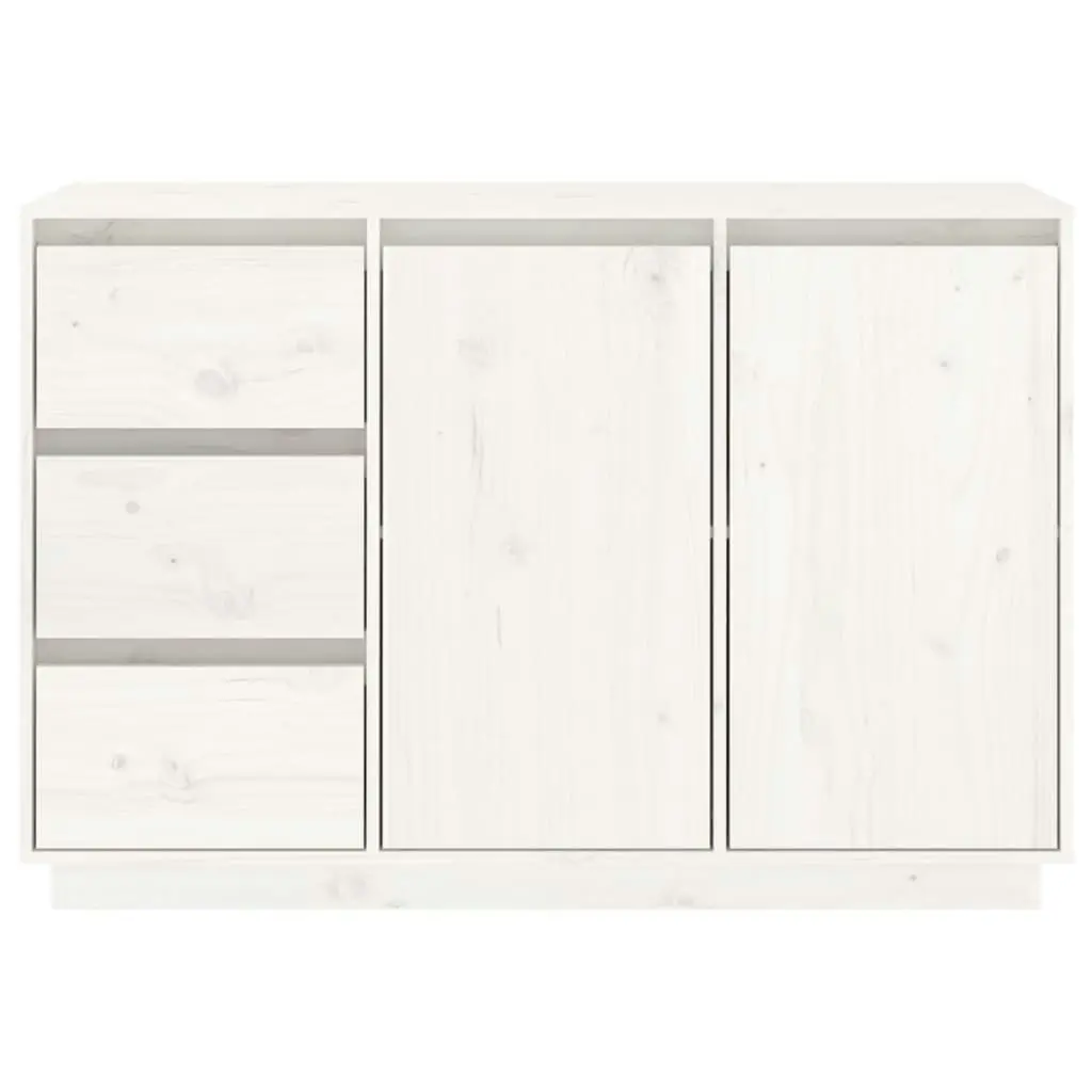 Sideboard White 111x34x75 cm Solid Wood Pine 813805