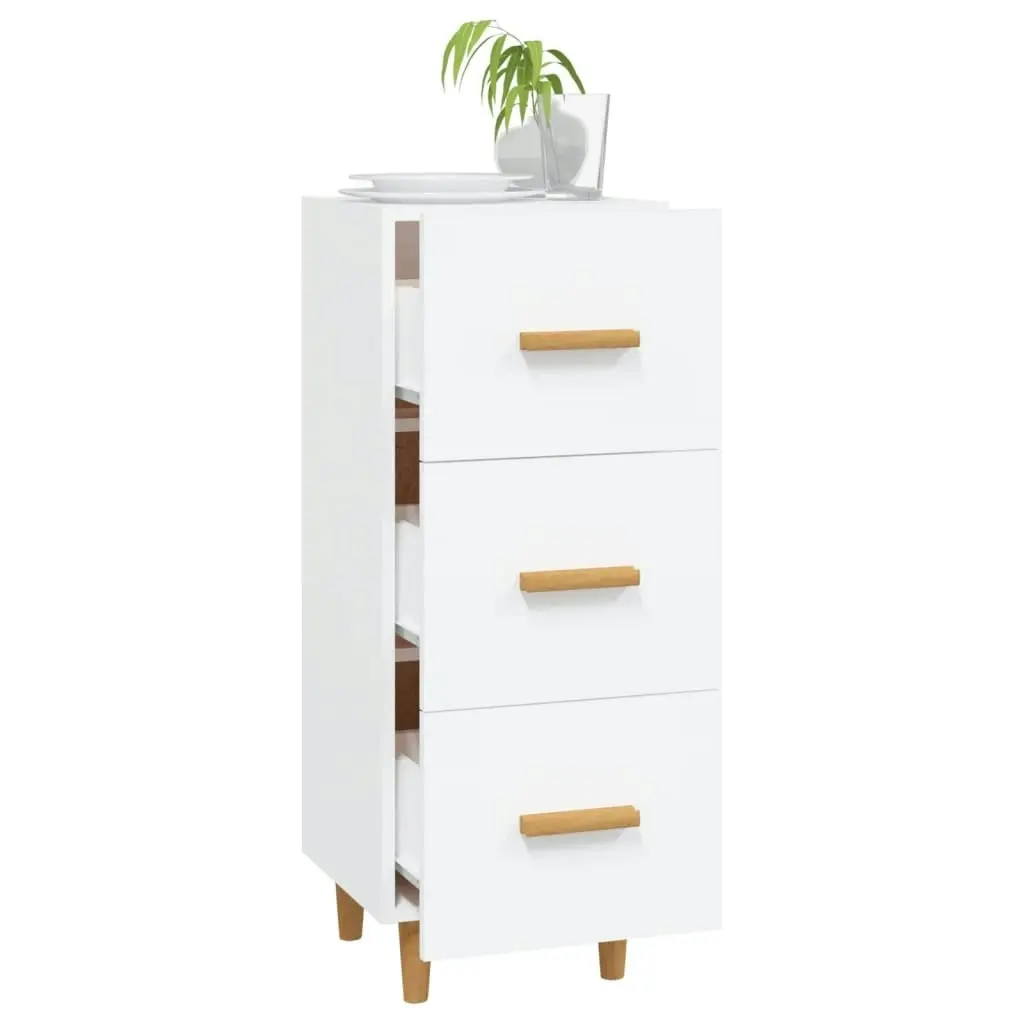 Sideboard White 34.5x34x90 cm Engineered Wood 812339