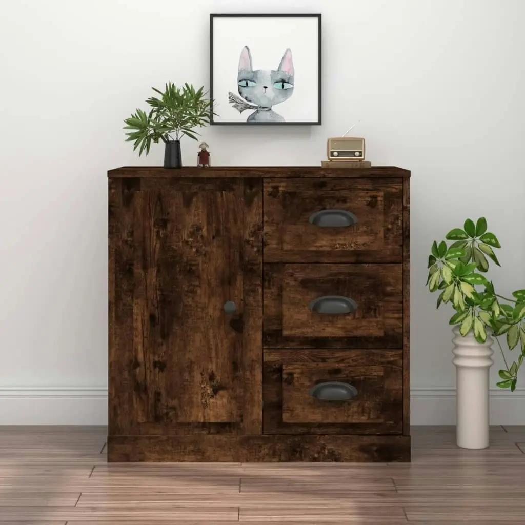 Sideboard Smoked Oak 70x35.5x67.5 cm Engineered Wood 816197