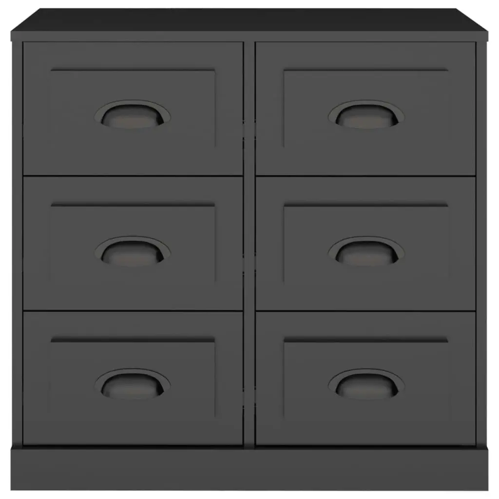 Sideboard Black 70x35.5x67.5 cm Engineered Wood 816433