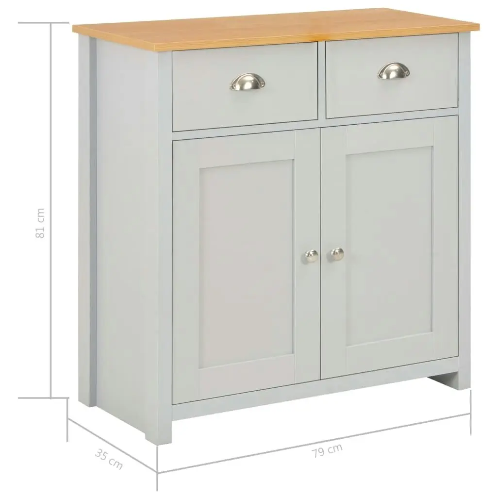 Sideboard Grey 79x35x81 cm 283742