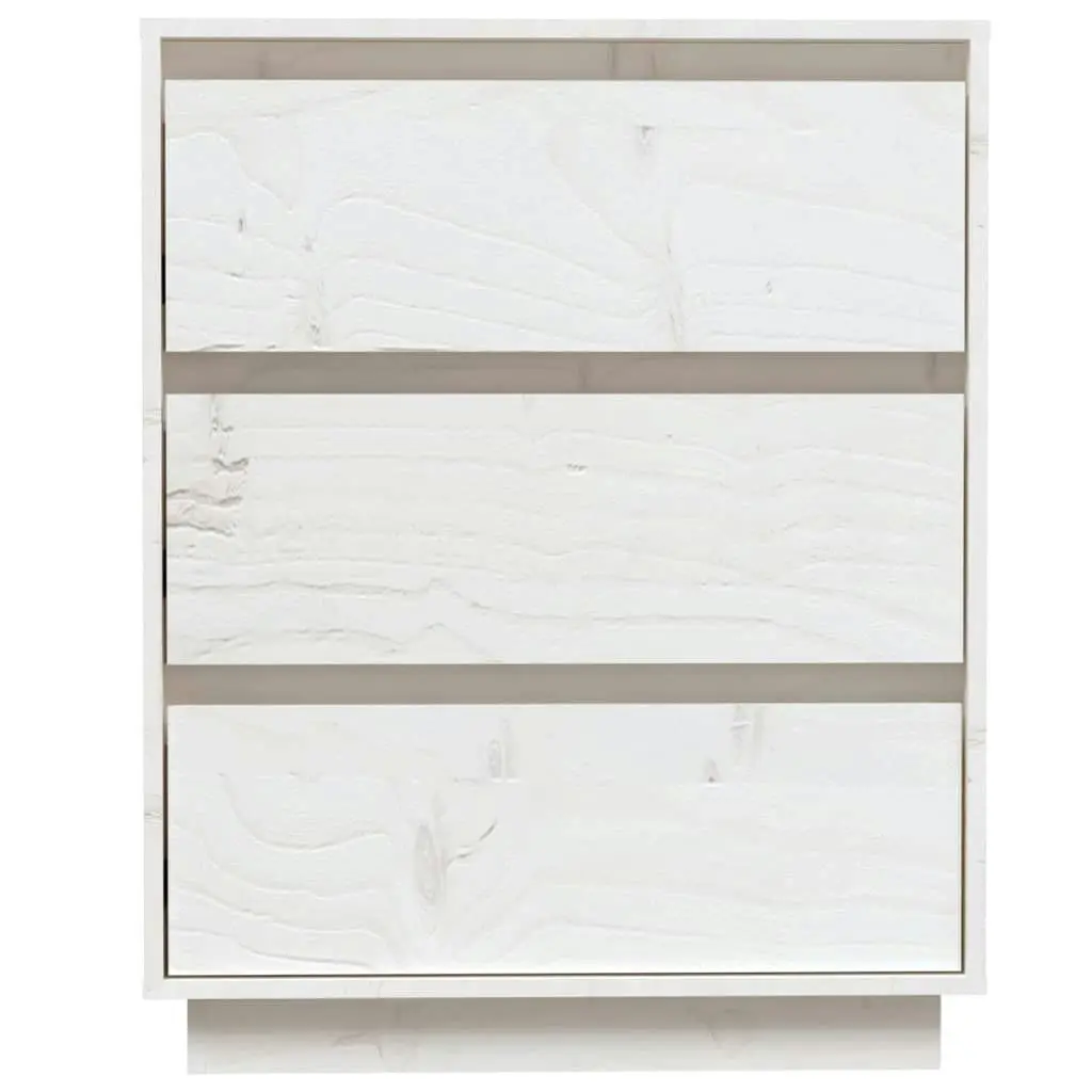 Sideboard White 60x34x75 cm Solid Wood Pine 813361