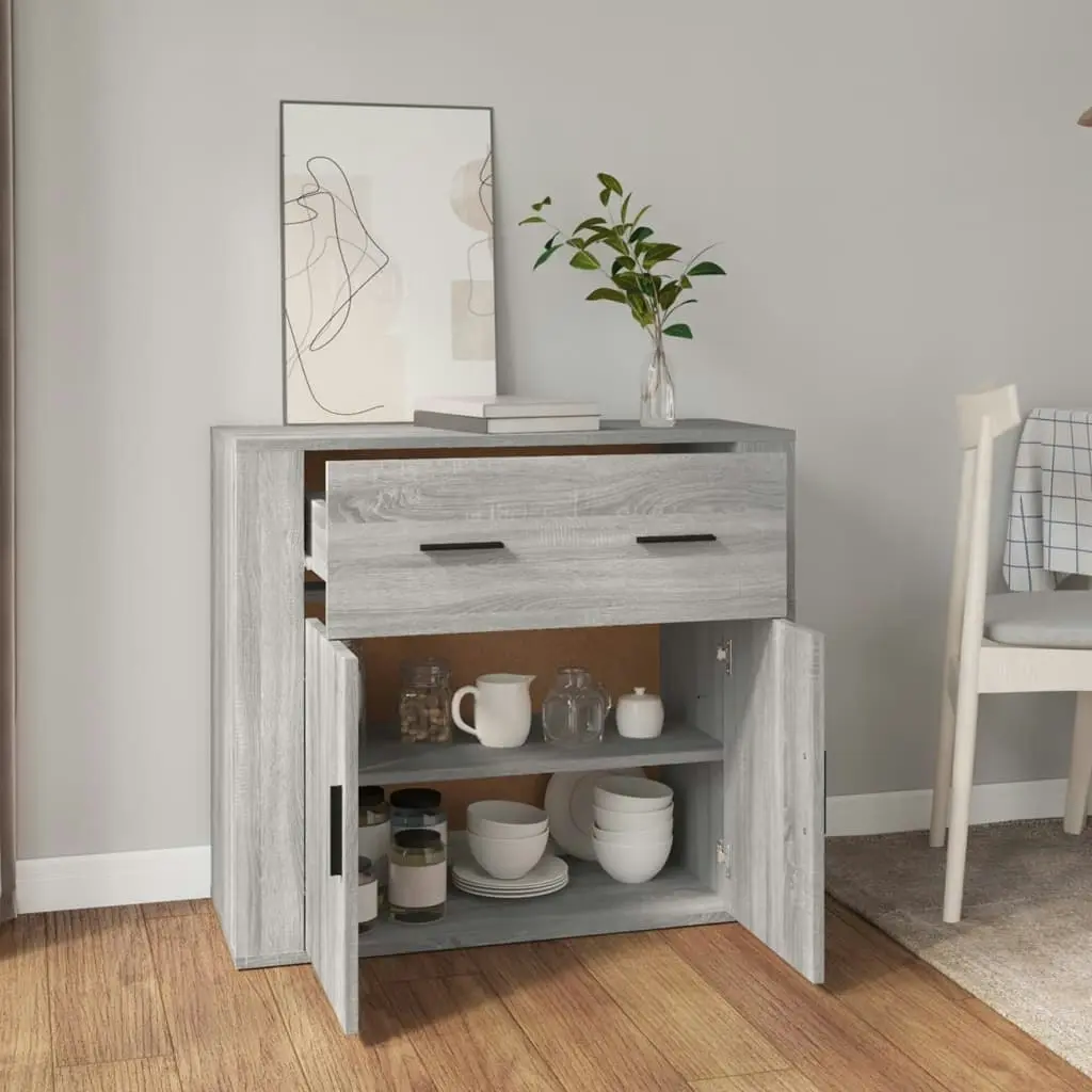 Sideboard Grey Sonoma 80x33x70 cm Engineered Wood 816574