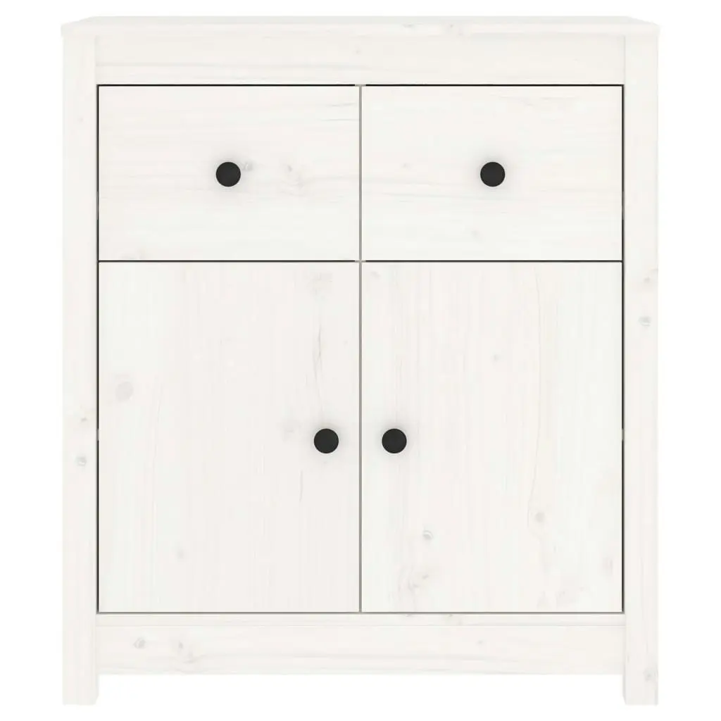 Sideboard White 70x35x80 cm Solid Wood Pine 813750