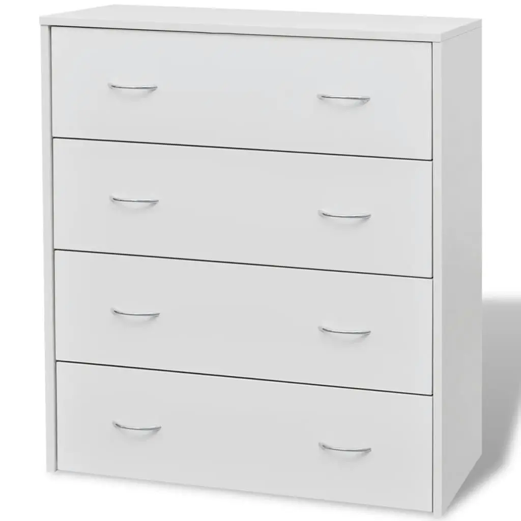 Sideboard with 4 Drawers 60x30.5x71 cm White 242545