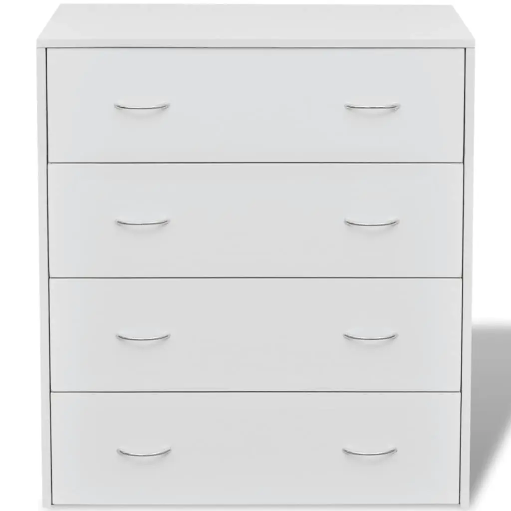 Sideboard with 4 Drawers 60x30.5x71 cm White 242545