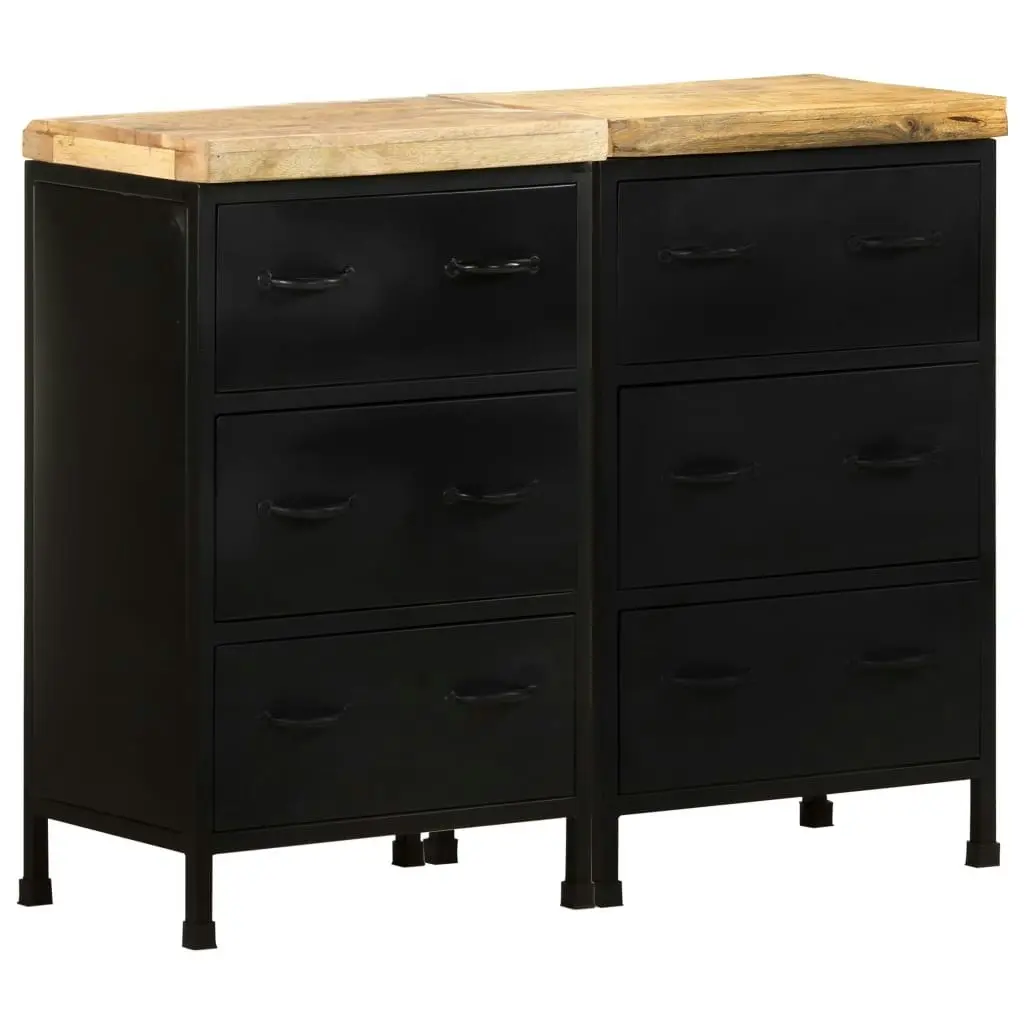 Sideboard with 6 Drawers Rough Mango Wood 3074905