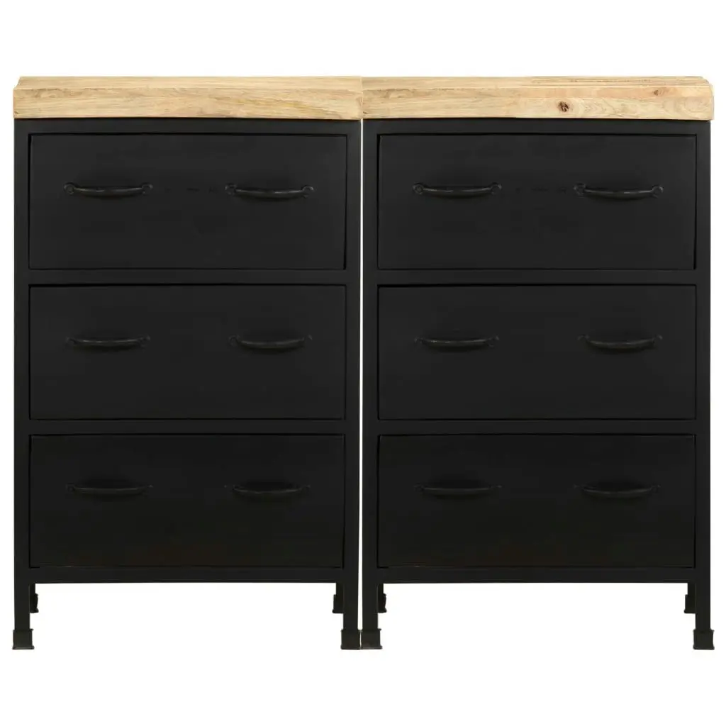 Sideboard with 6 Drawers Rough Mango Wood 3074905