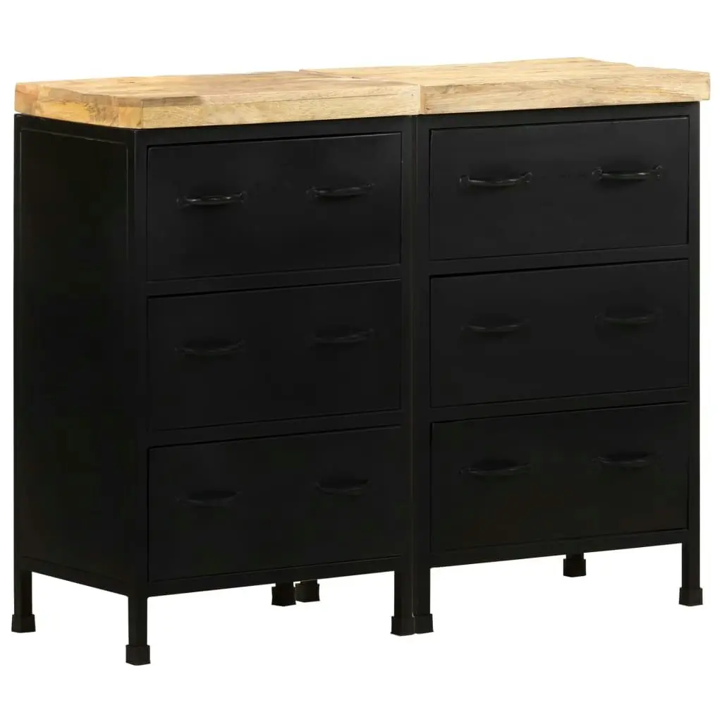 Sideboard with 6 Drawers Rough Mango Wood 3074905