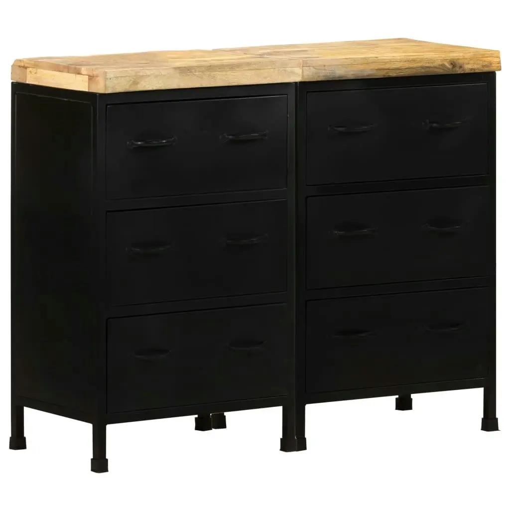 Sideboard with 6 Drawers Rough Mango Wood 3074905