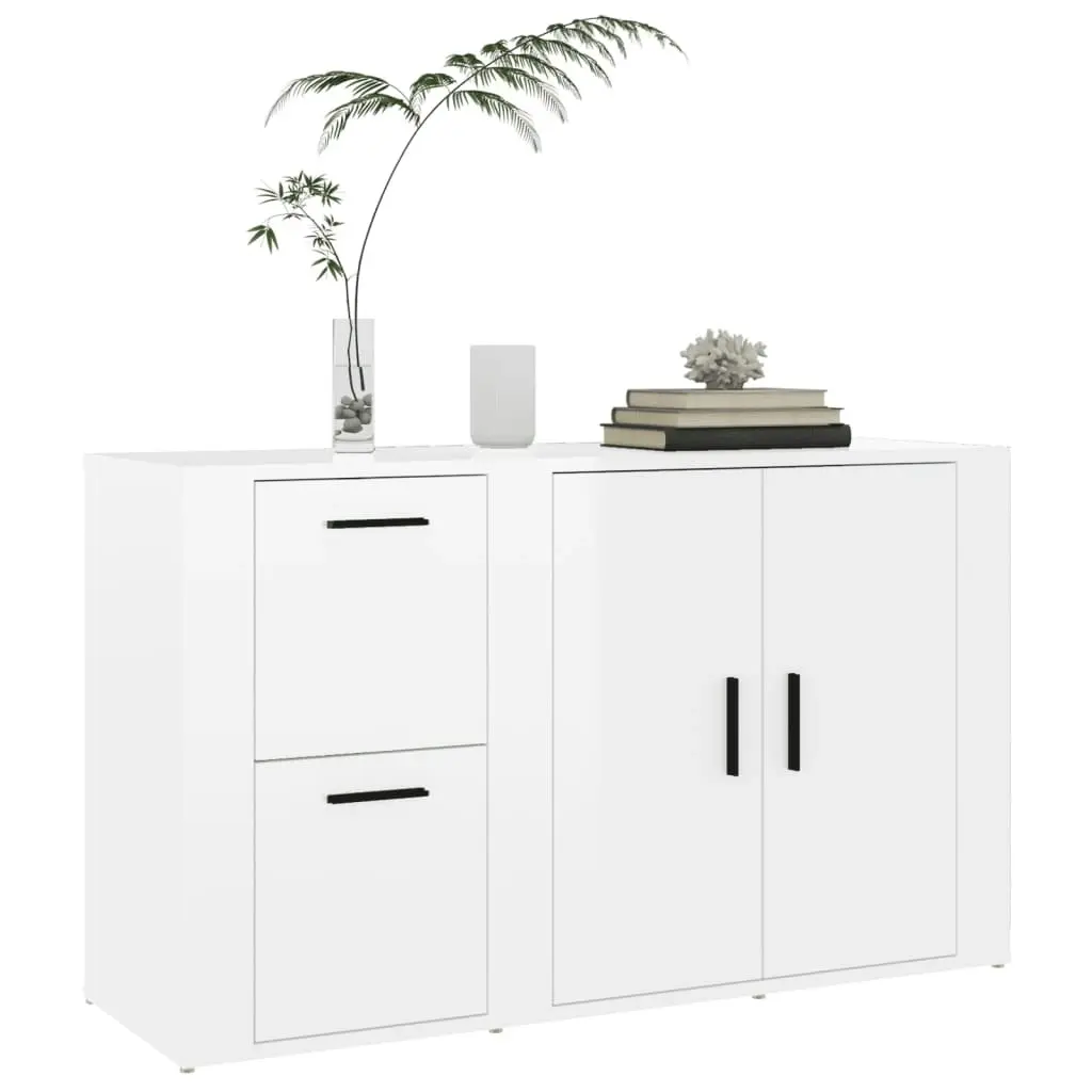 Sideboard High Gloss White 100x33x59.5 cm Engineered Wood 820998