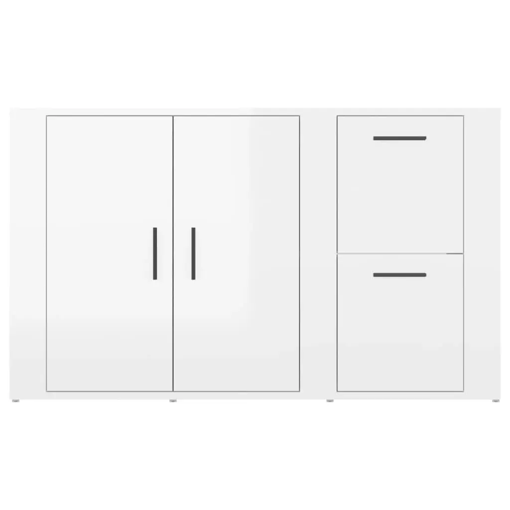 Sideboard High Gloss White 100x33x59.5 cm Engineered Wood 820998