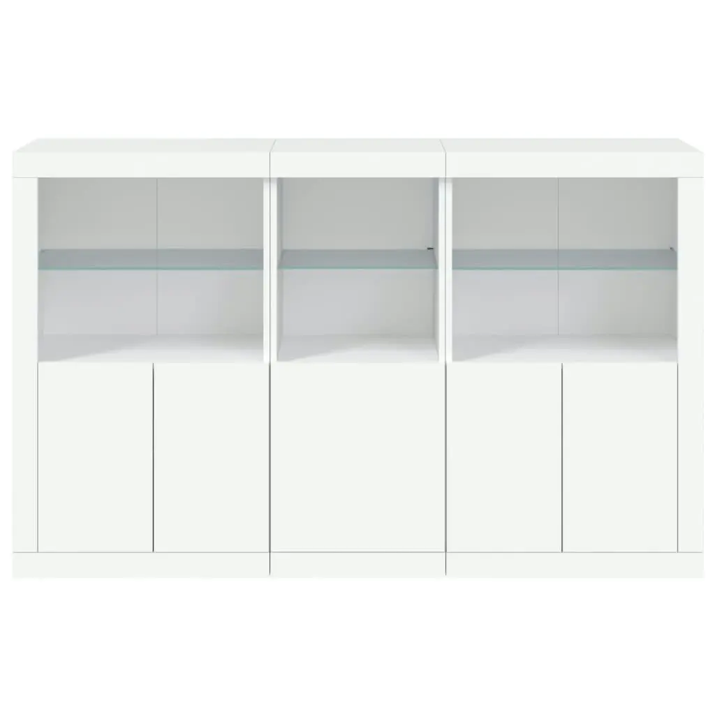 Sideboard with LED Lights White 162x37x100 cm 3209142