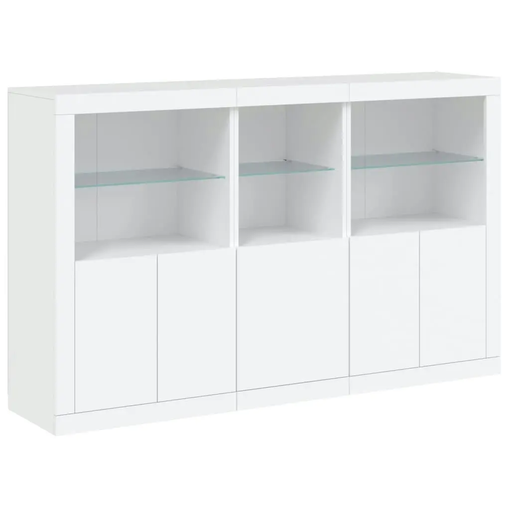 Sideboard with LED Lights White 162x37x100 cm 3209142