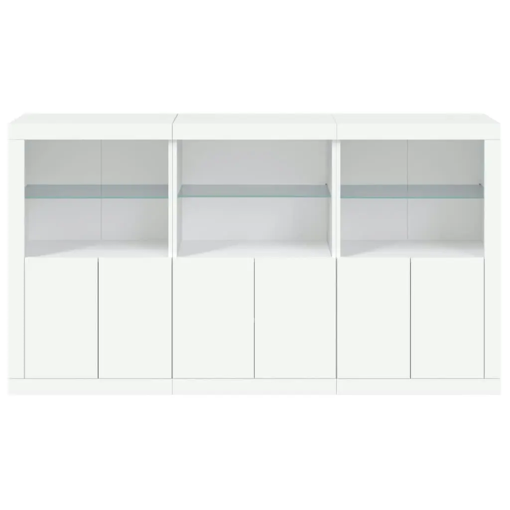 Sideboard with LED Lights White 181.5x37x100 cm 3209149