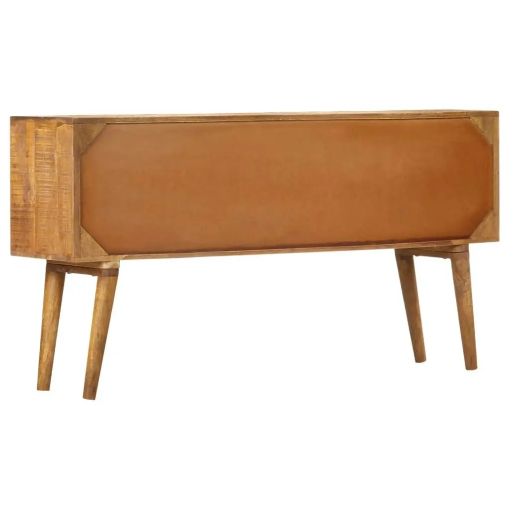 Sideboard with Printed Pattern 130x30x70 cm Solid Mango Wood 247917