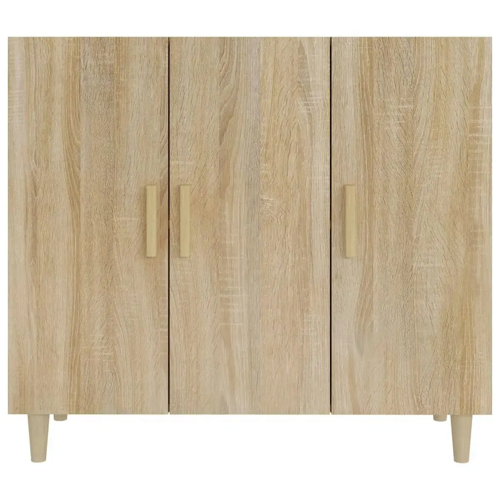 Sideboard Sonoma Oak 90x34x80 cm Engineered Wood 812495