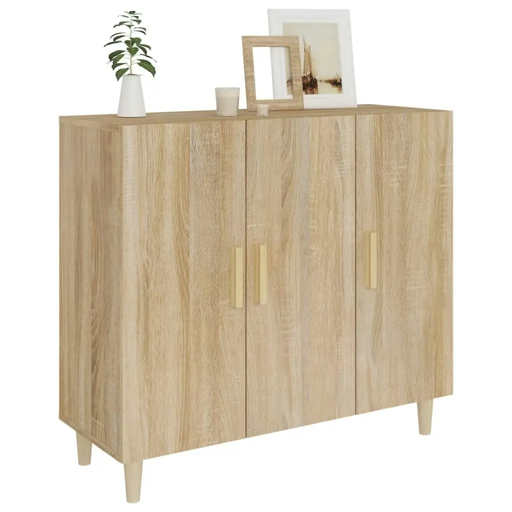 Sideboard Sonoma Oak 90x34x80 cm Engineered Wood 812495