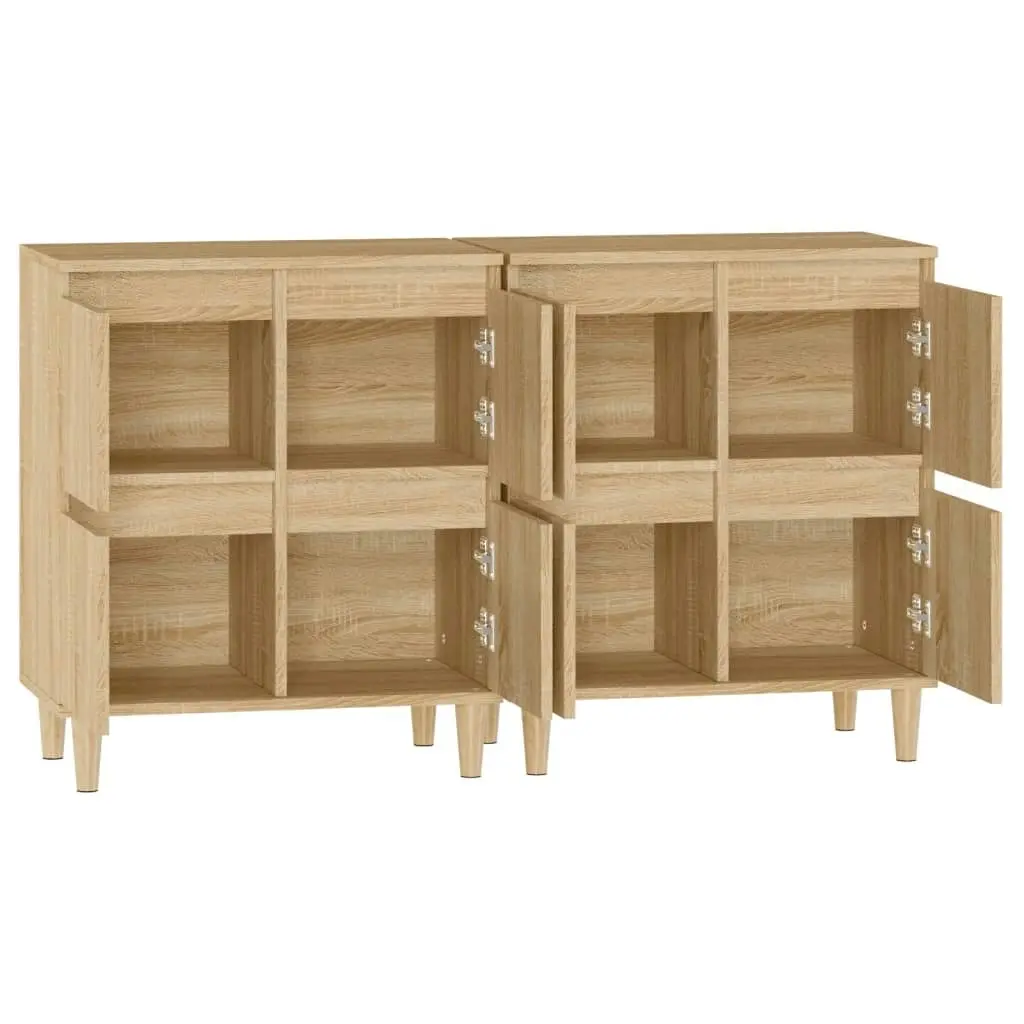 Sideboards 2 pcs Sonoma Oak 60x35x70 cm Engineered Wood 3185754